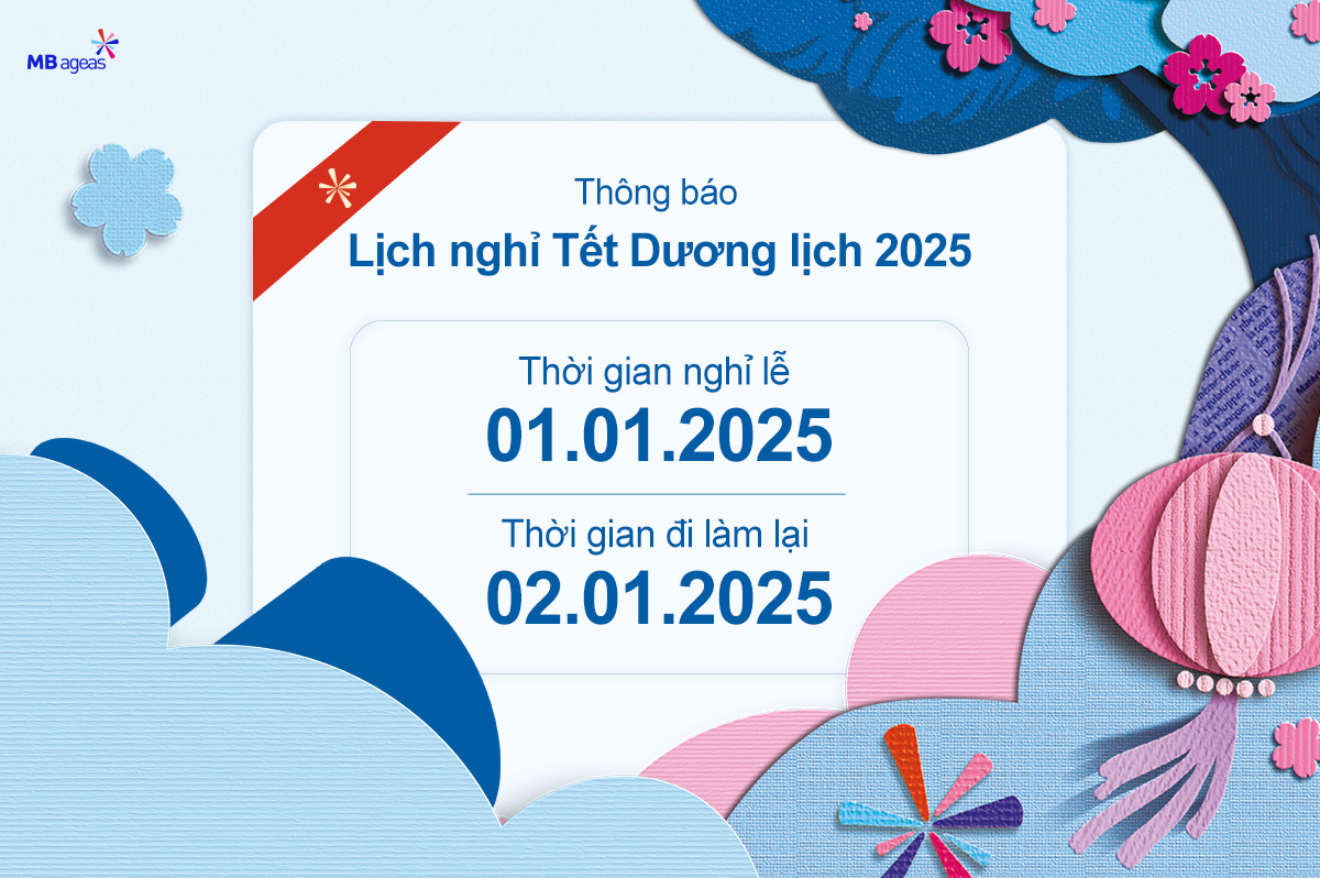 Thông báo lịch nghỉ Tết Dương lịch 2025