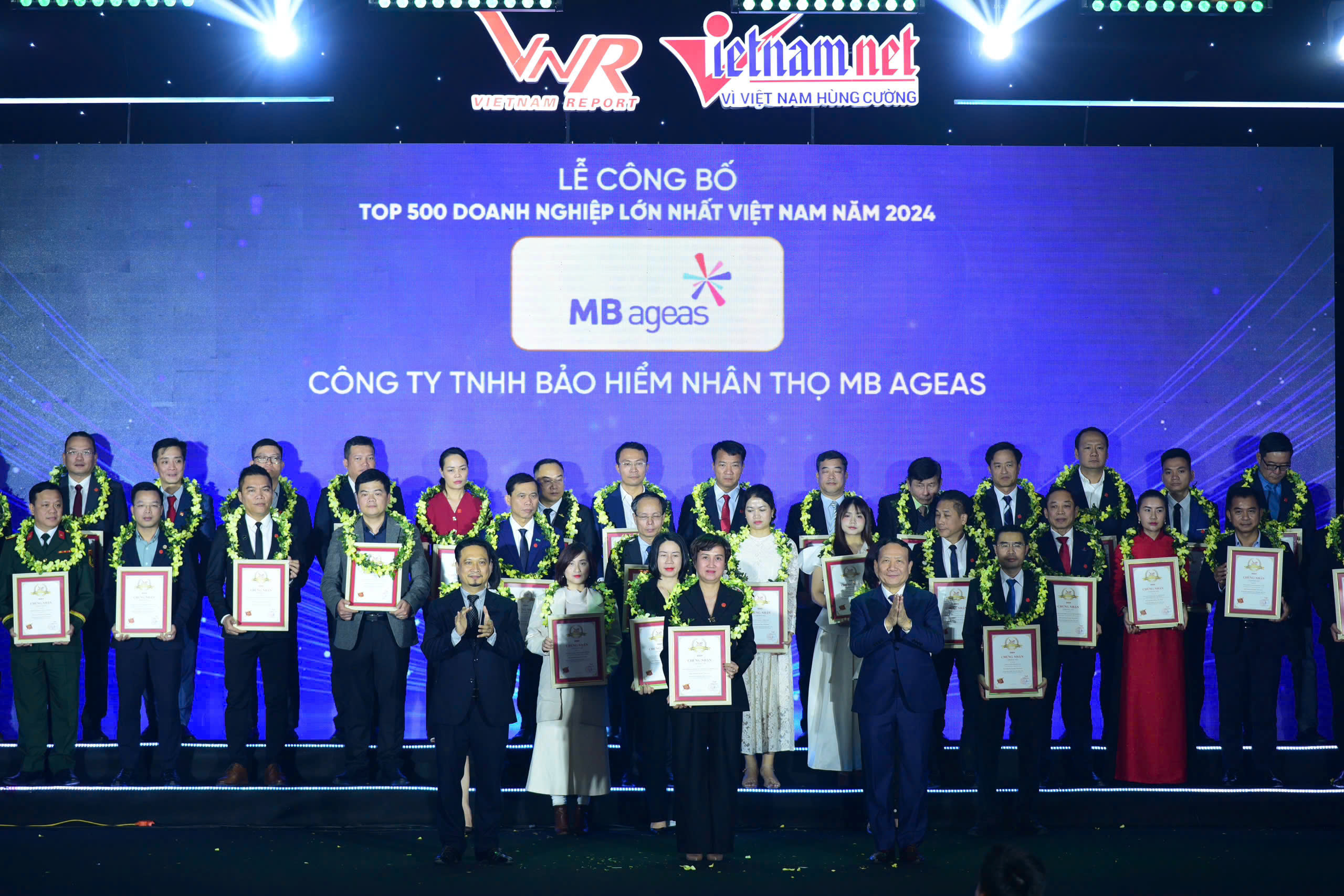 Bảo hiểm Nhân thọ MB Ageas lọt "Top 500 doanh nghiệp lớn nhất Việt Nam 2024"