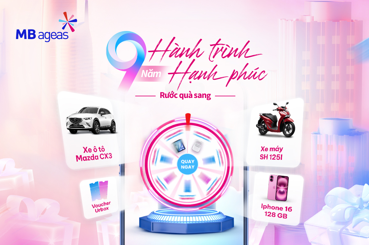Chương trình khuyến mại tháng: 9 năm Hành Trình Hạnh Phúc - Rước quà sang 