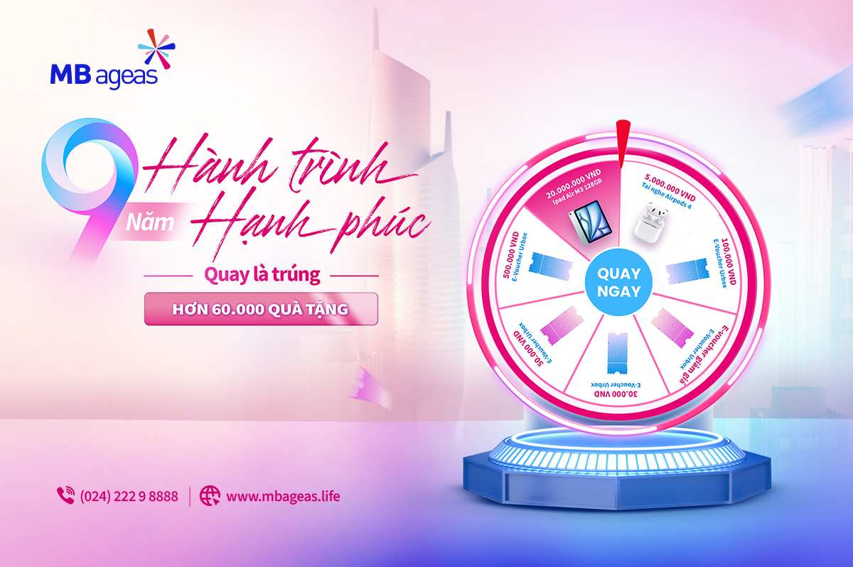 Chương trình khuyến mại tuần: 9 năm Hành Trình Hạnh Phúc - Quay là trúng 