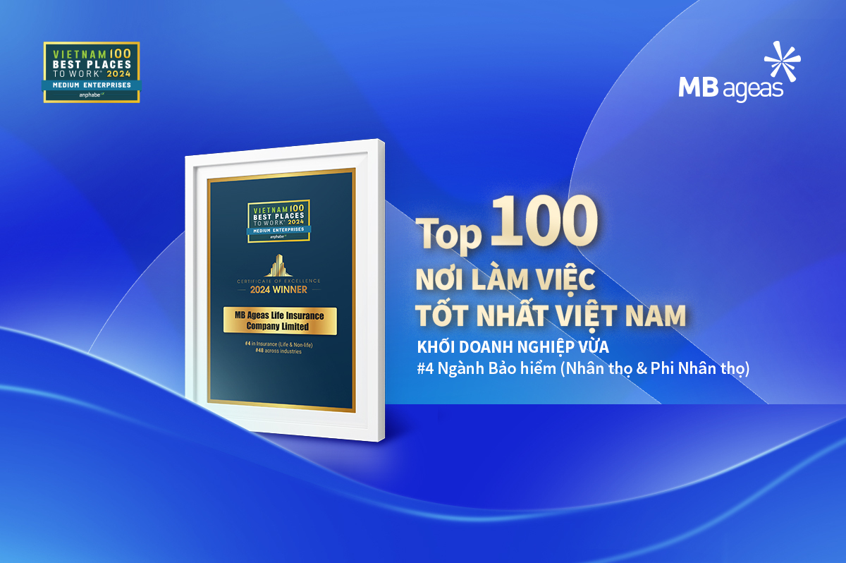 MB Ageas Life tiếp tục được vinh danh “Nơi làm việc tốt nhất Việt Nam”
