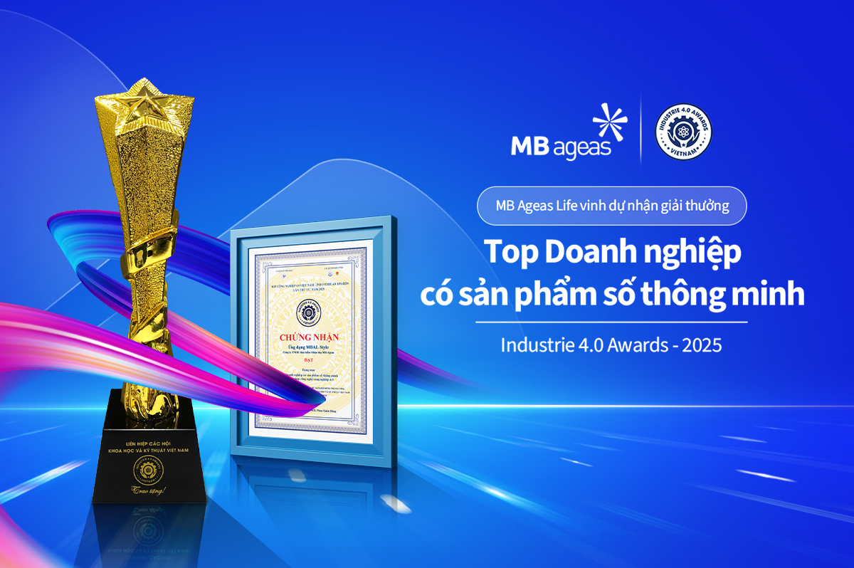 MB AGEAS LIFE ĐƯỢC VINH DANH TOP DOANH NGHIỆP CÓ SẢN PHẨM SỐ THÔNG MINH NĂM 2025